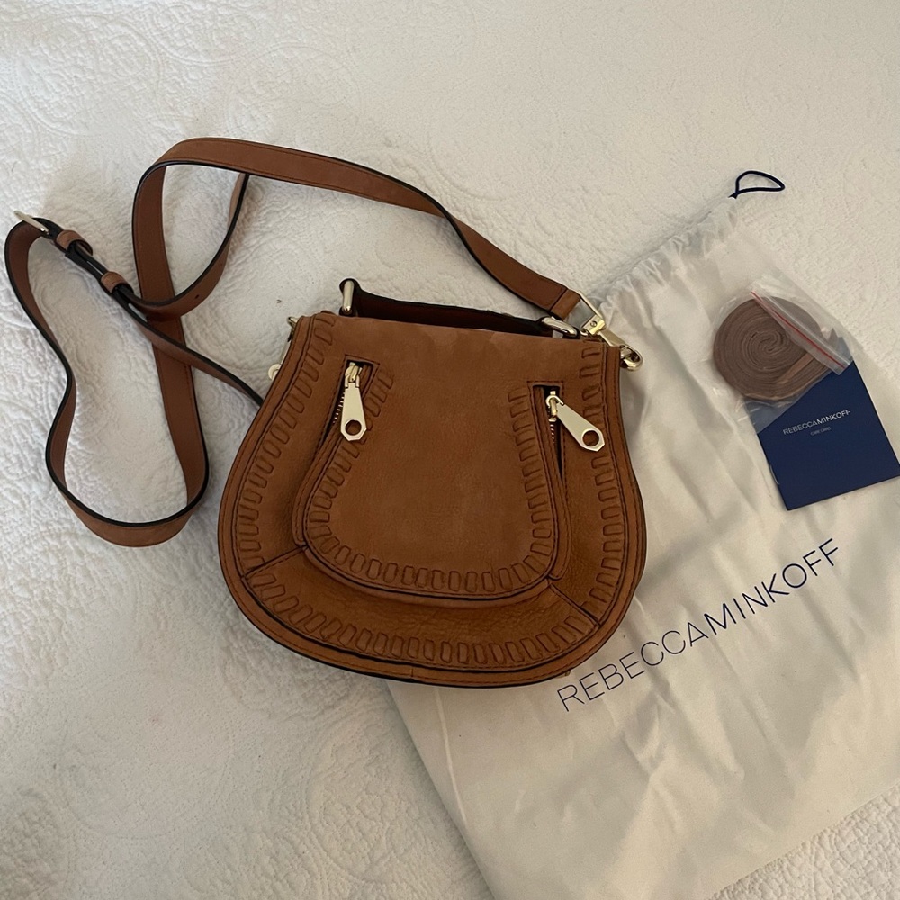 Rebecca Minkoff Suede Vanity Saddle Purse